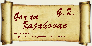 Goran Rajakovac vizit kartica